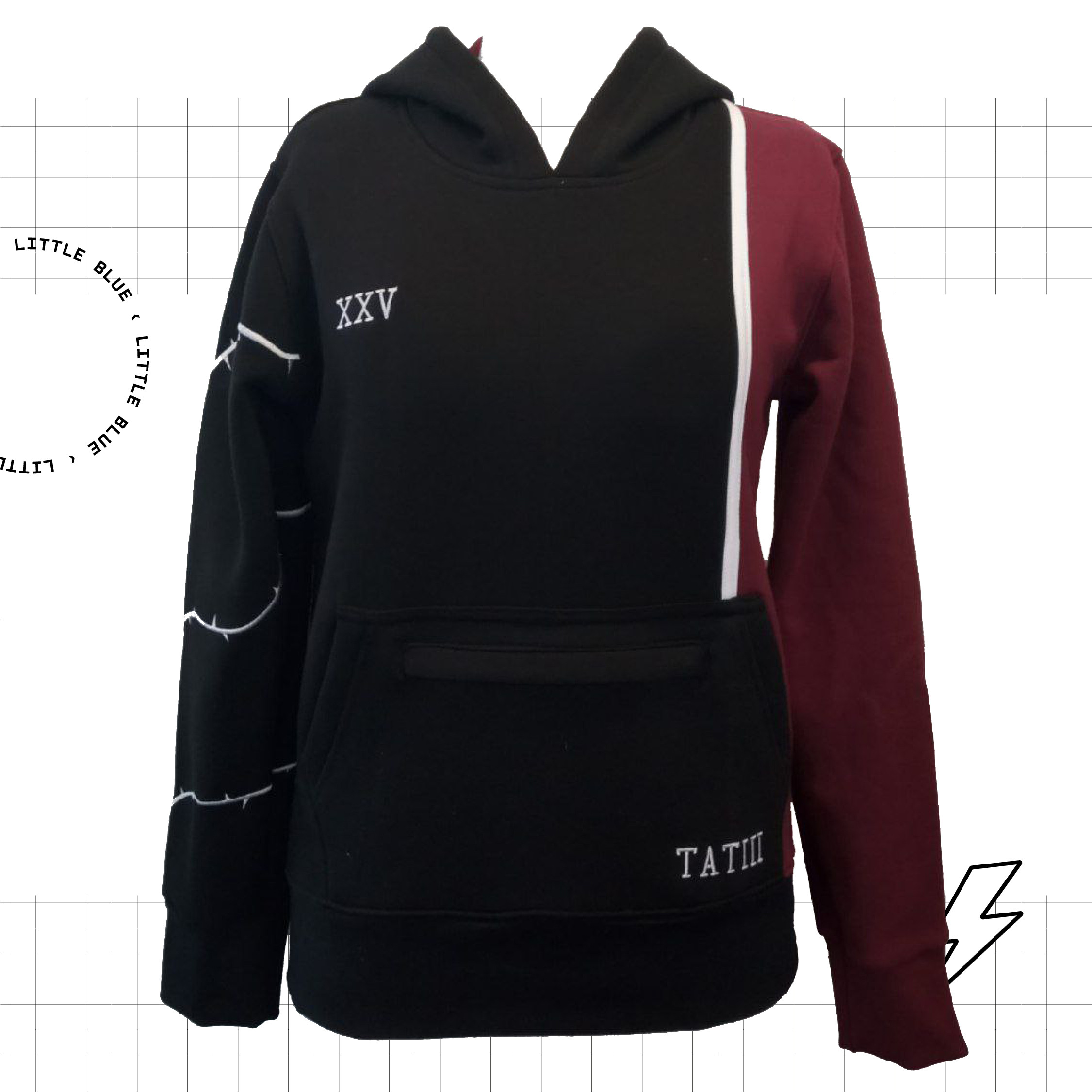 Buzo 70/30 Vertical de Egresados Buzo canguro espinas