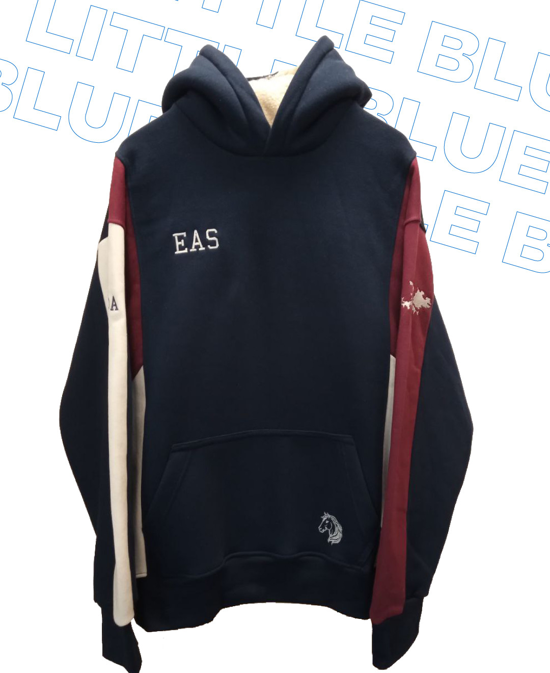 Buzo canguro de Egresados Buzo canguro azul, bordo y blanco