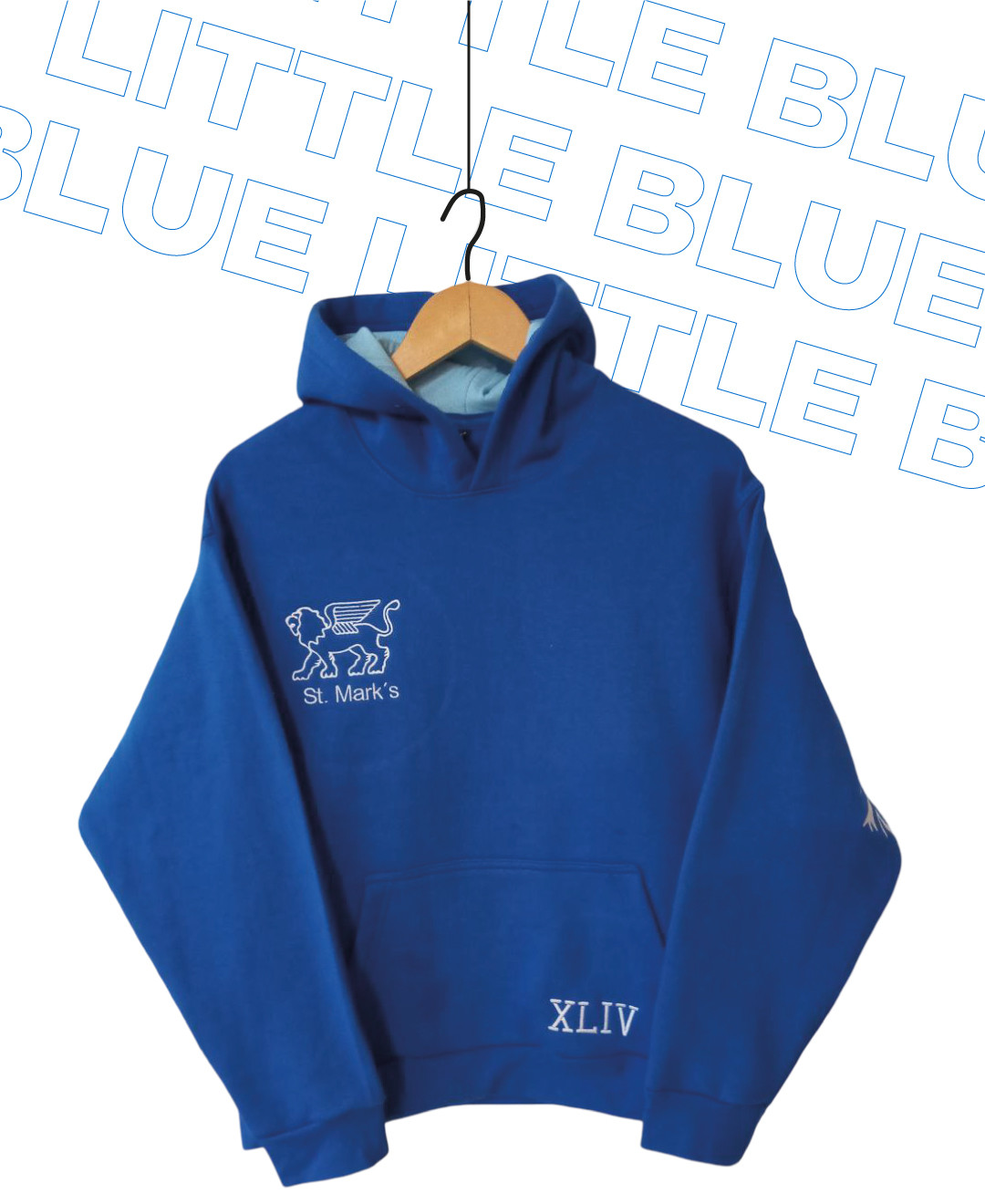 Buzo canguro de Egresados Buzo oversize azul francia