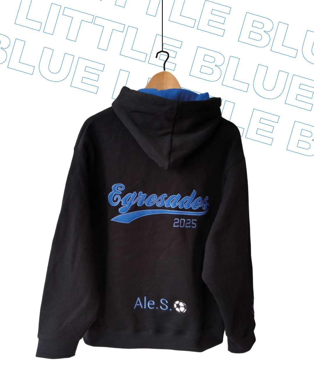 Buzo canguro de Egresados Buzo oversize negro