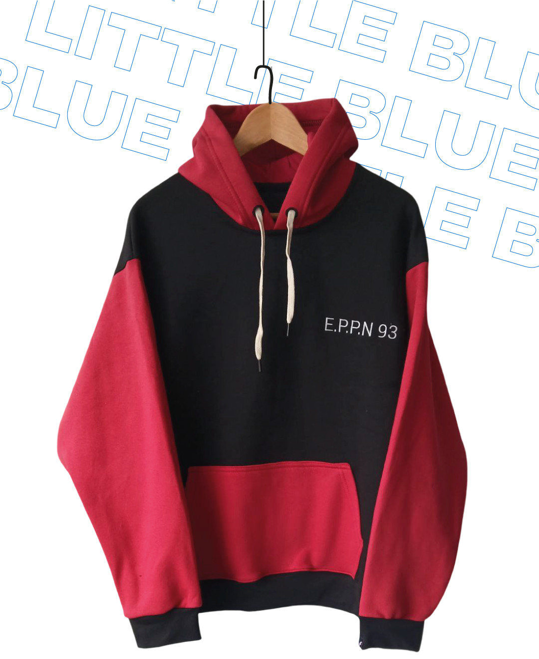 Buzo canguro de Egresados Buzo oversize negro y rojo