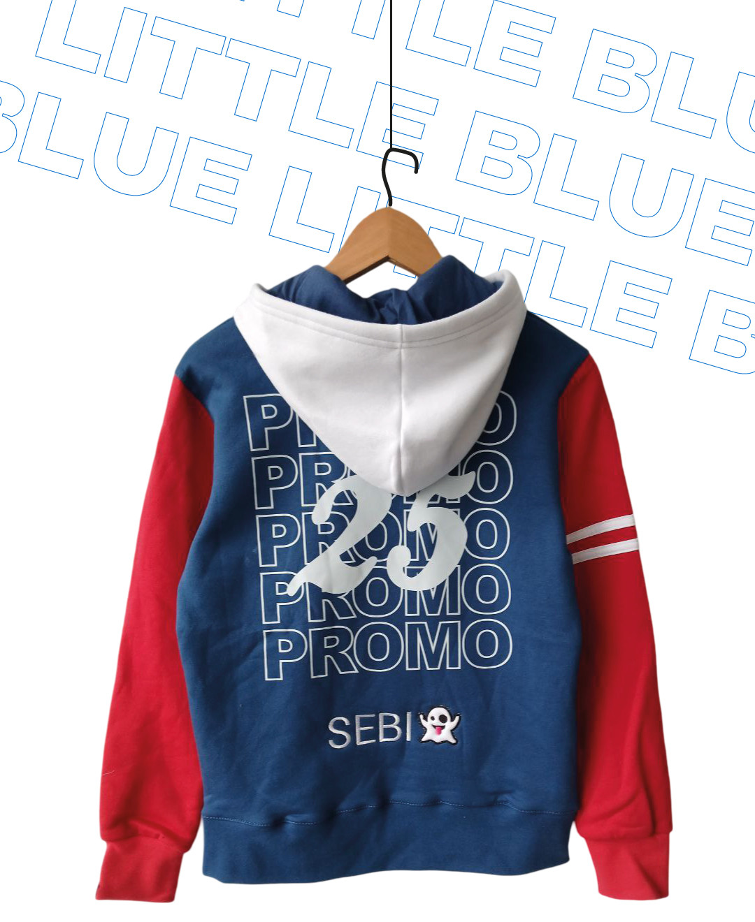 Buzo canguro de Egresados Buzo canguro rojo, azul y blanco