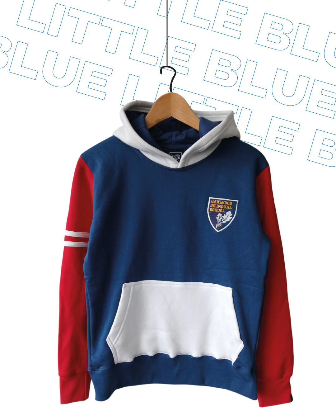 Buzo canguro de Egresados Buzo canguro rojo, azul y blanco