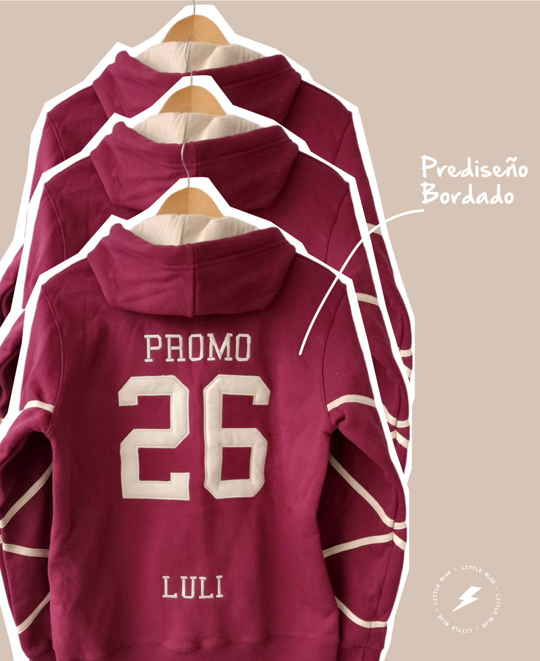 Buzo Oversize de Egresados 23. Buzo Oversize serpentinas