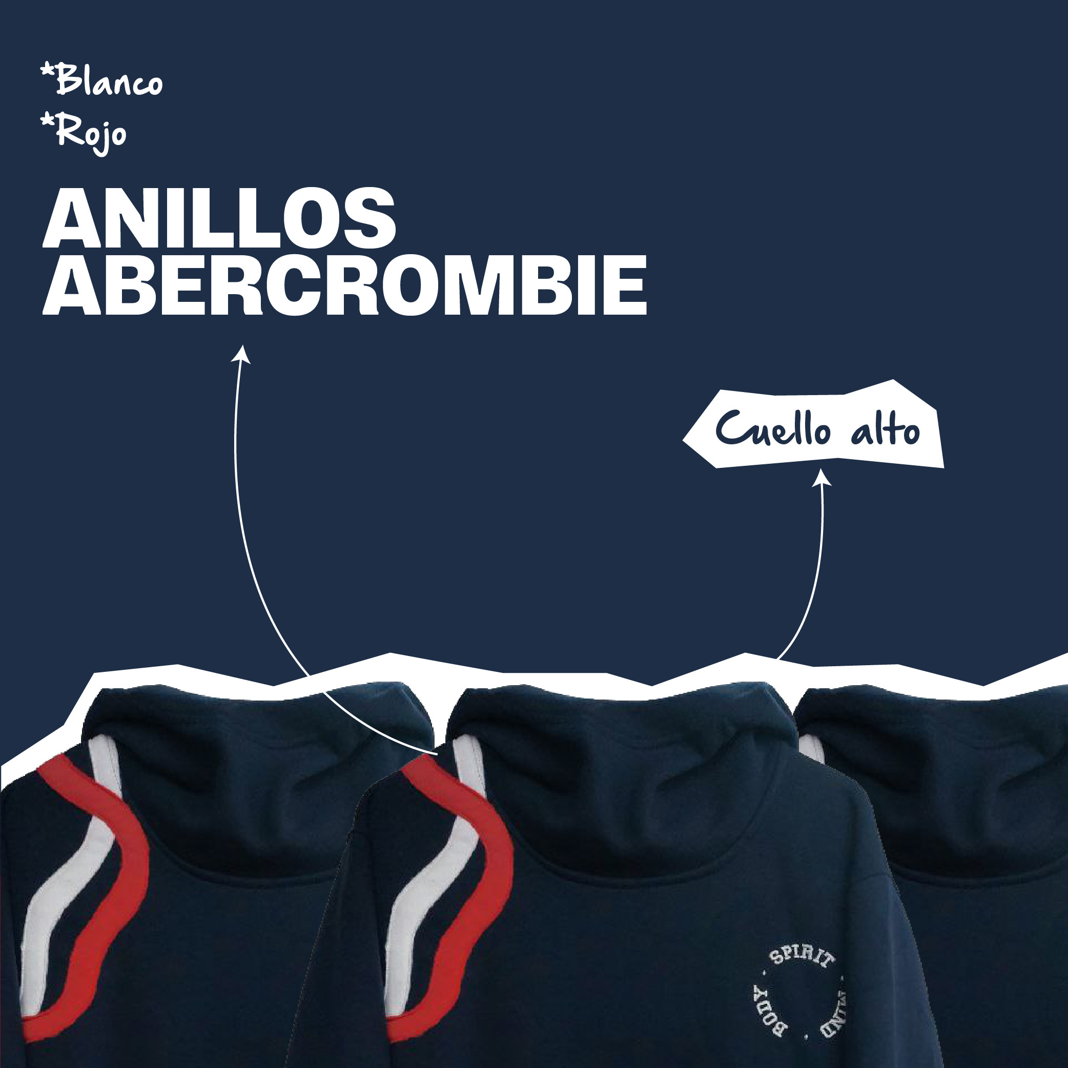 Buzo canguro de Egresados 28. anillos abercrombie