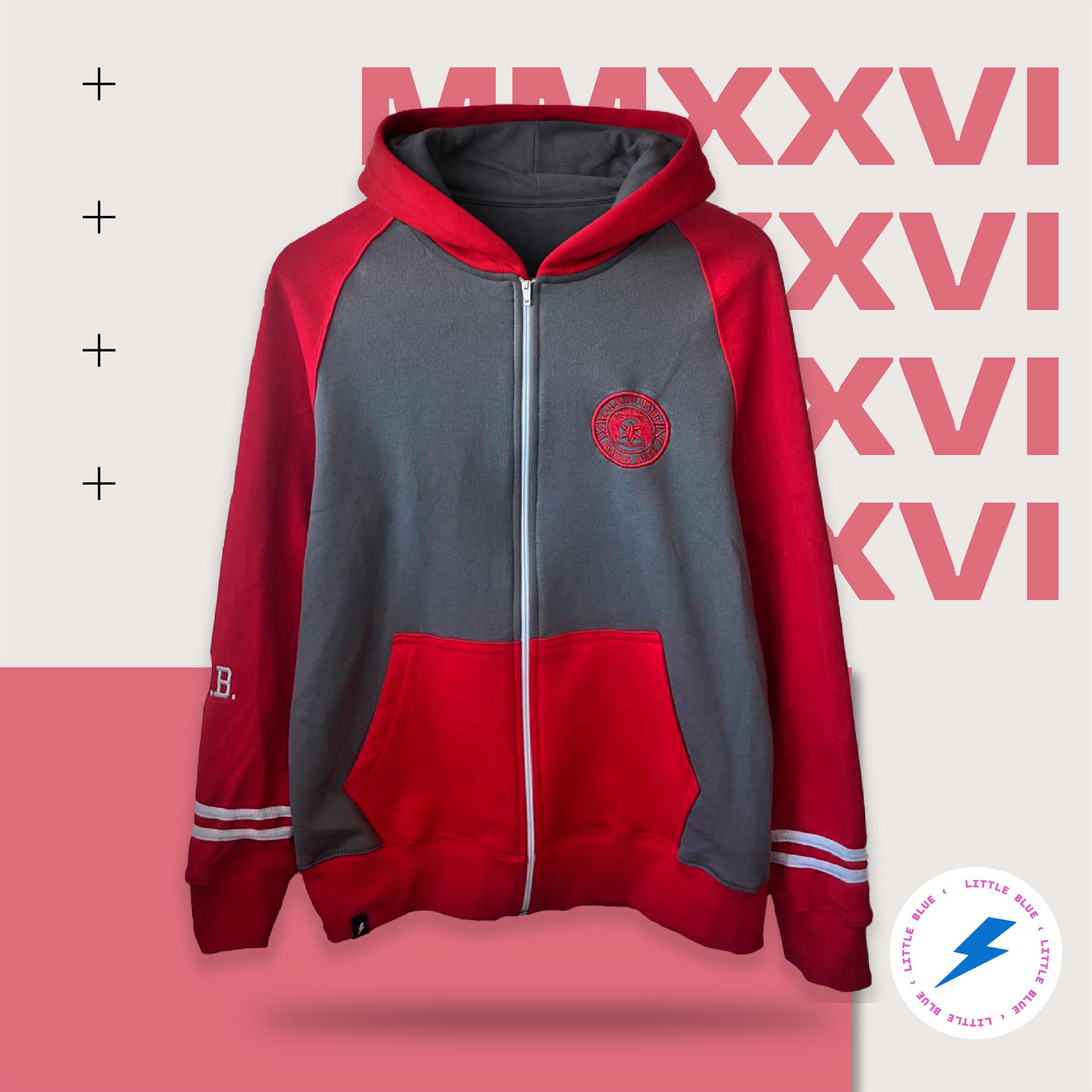 Campera con cierre de Egresados Campera Manga ranglan