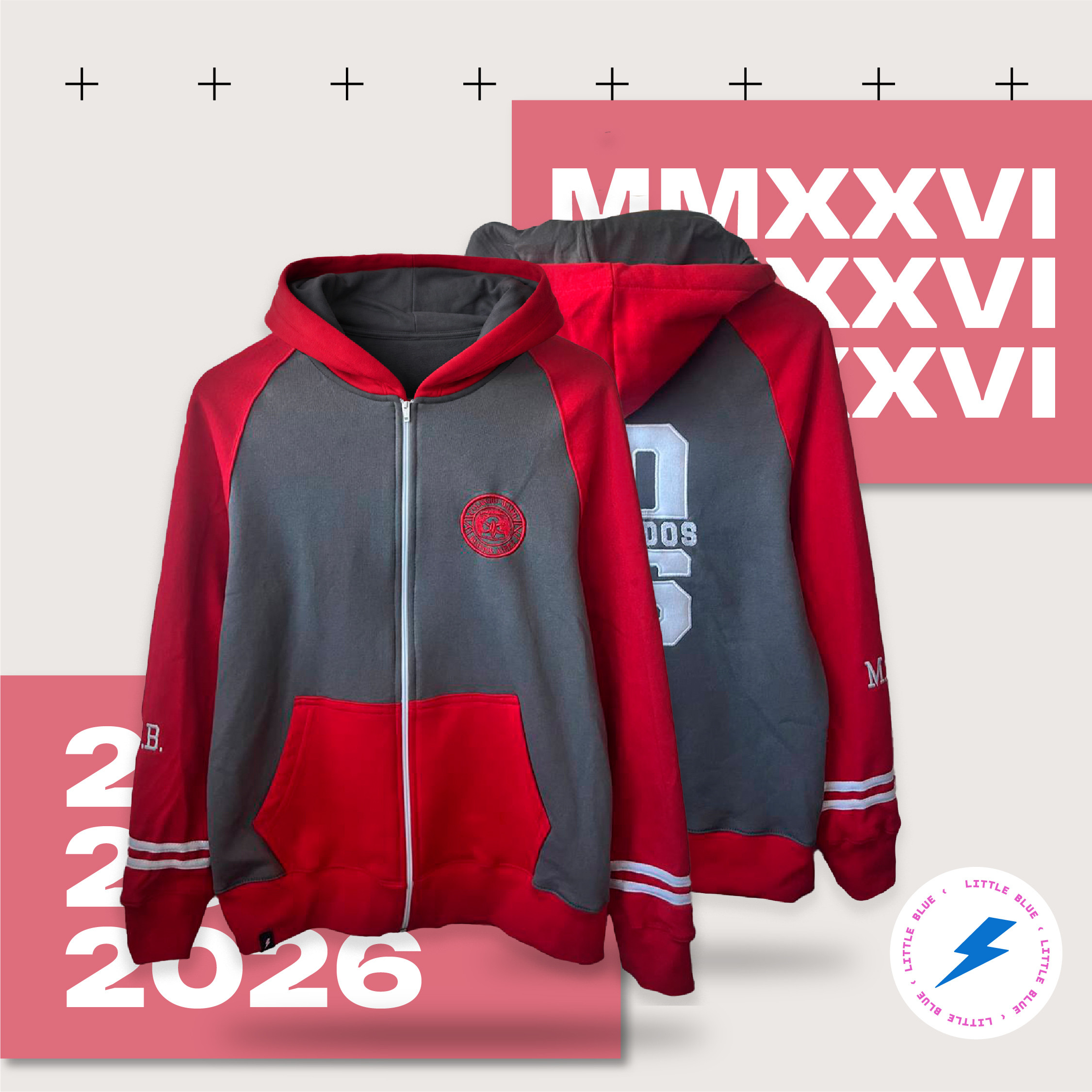Campera con cierre de Egresados Campera Manga ranglan